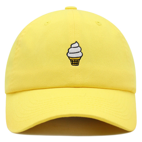 Ice cream Cone Premium Dad Hat Embroidered Baseball Cap Cute