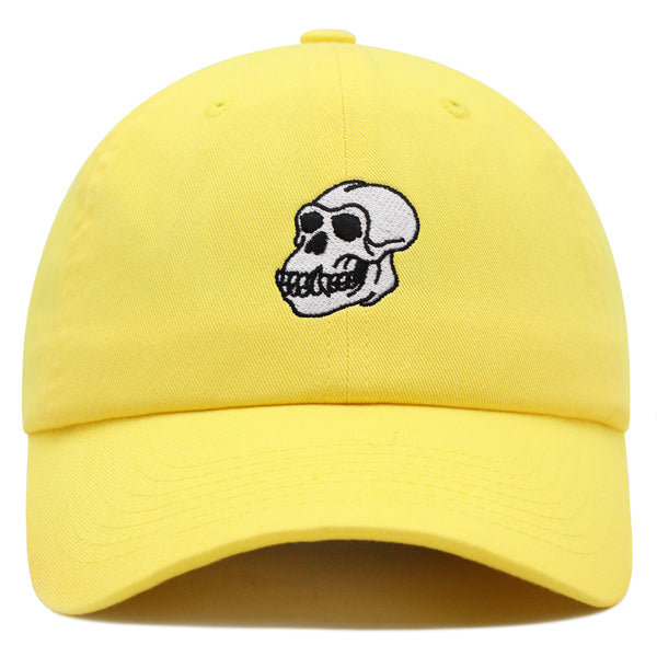 Gorilla Skull Premium Dad Hat Embroidered Baseball Cap Skelton