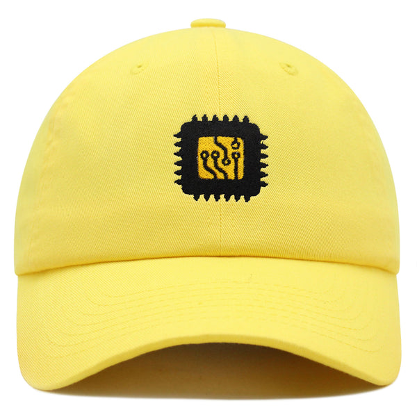 Computer Chip Premium Dad Hat Embroidered Baseball Cap CPU