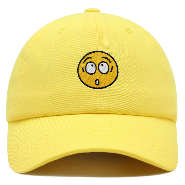 Surprised Face Emoji Premium Dad Hat Embroidered Baseball Cap Silly