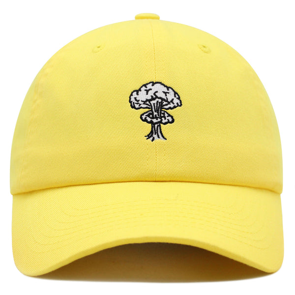 Mushroom Cloud  Explosion Premium Dad Hat Embroidered Baseball Cap Nuclear