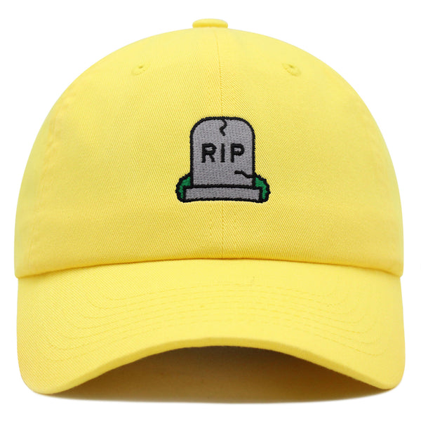 Gravestone Premium Dad Hat Embroidered Baseball Cap RIP