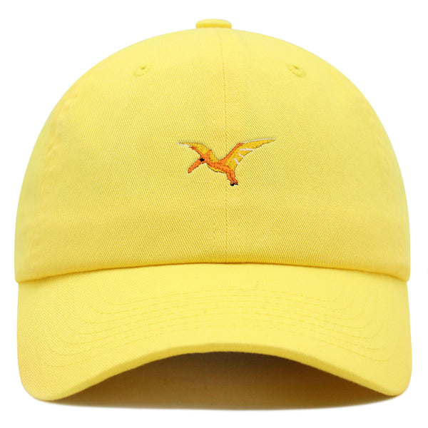 Pterodactyl Premium Dad Hat Embroidered Baseball Cap Dinosaur