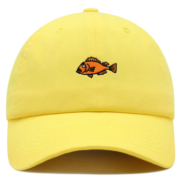 Fishing Premium Dad Hat Embroidered Baseball Cap Rock Fish