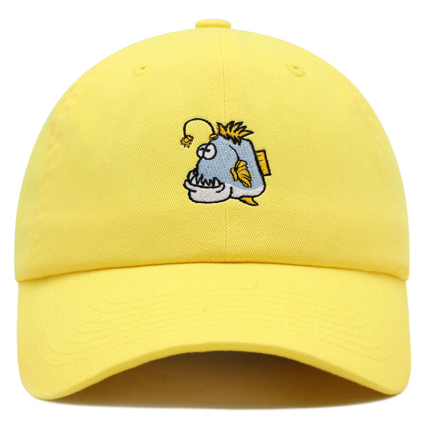 Angler Fish Premium Dad Hat Embroidered Baseball Cap Funny