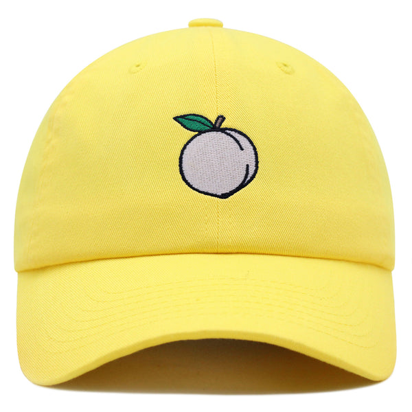 Peach Premium Dad Hat Embroidered Baseball Cap Cobbler Fruit