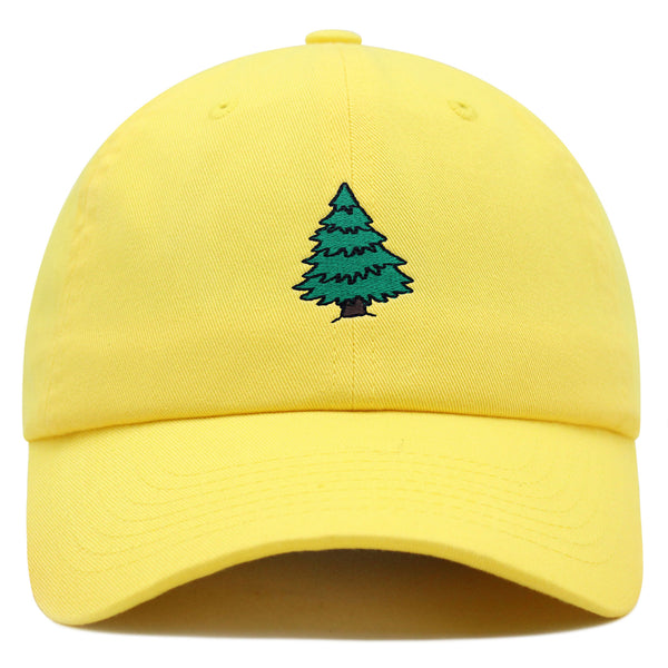 Pine Tree Premium Dad Hat Embroidered Baseball Cap Forest Camping