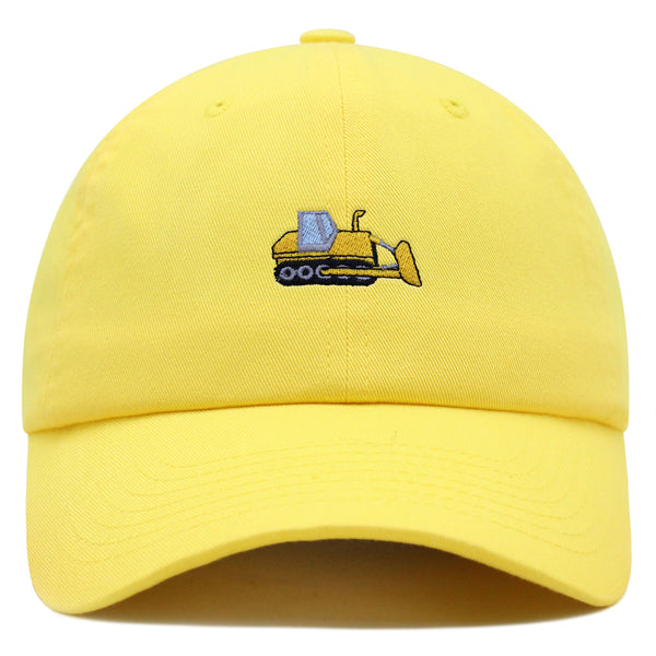 Bulldozer Premium Dad Hat Embroidered Baseball Cap Construction