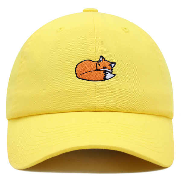 Fox Premium Dad Hat Embroidered Baseball Cap Sleepy Animal