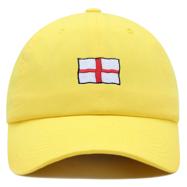 England Flag Premium Dad Hat Embroidered Baseball Cap Fluttering