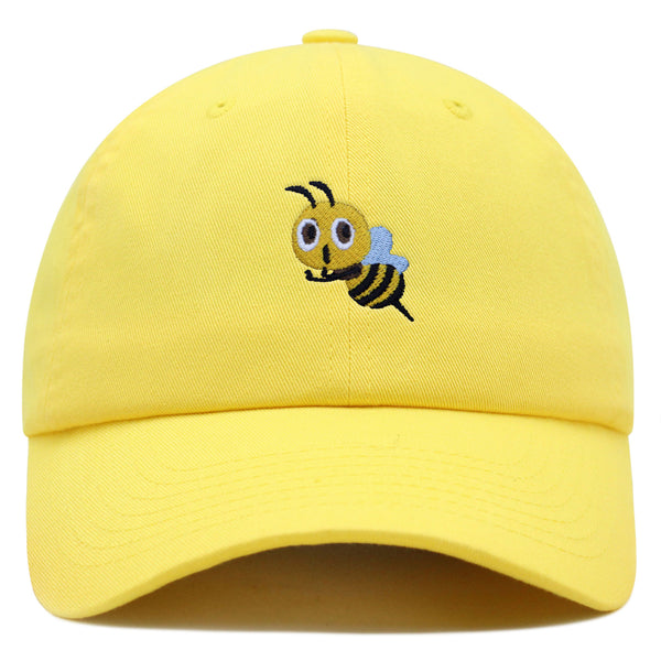 Flying Bee Premium Dad Hat Embroidered Cotton Baseball Cap Cute Bee