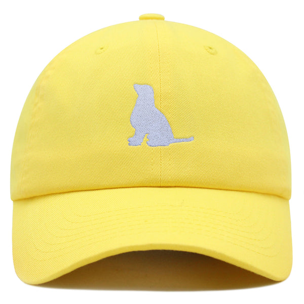 Golden Retriever Silhouette Premium Dad Hat Embroidered Cotton Baseball Cap Outline