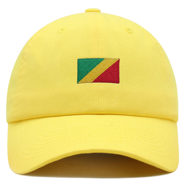 Congo Flag Premium Dad Hat Embroidered Cotton Baseball Cap Country Flag Series