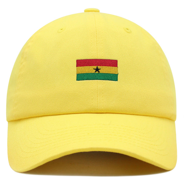 Ghana Flag Premium Dad Hat Embroidered Cotton Baseball Cap Country Flag Series