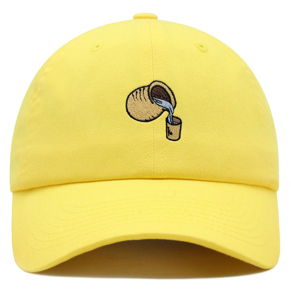 Tea Pot and Cup Premium Dad Hat Embroidered Cotton Baseball Cap Funny