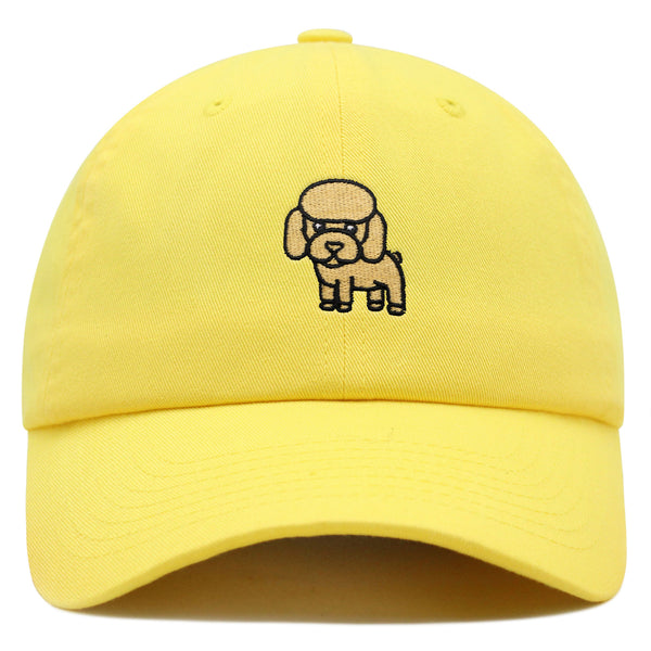 Cute Poodle Premium Dad Hat Embroidered Cotton Baseball Cap Puppy Dog
