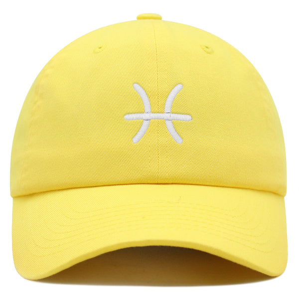 Pisces Premium Dad Hat Embroidered Cotton Baseball Cap Zodiac Symbol