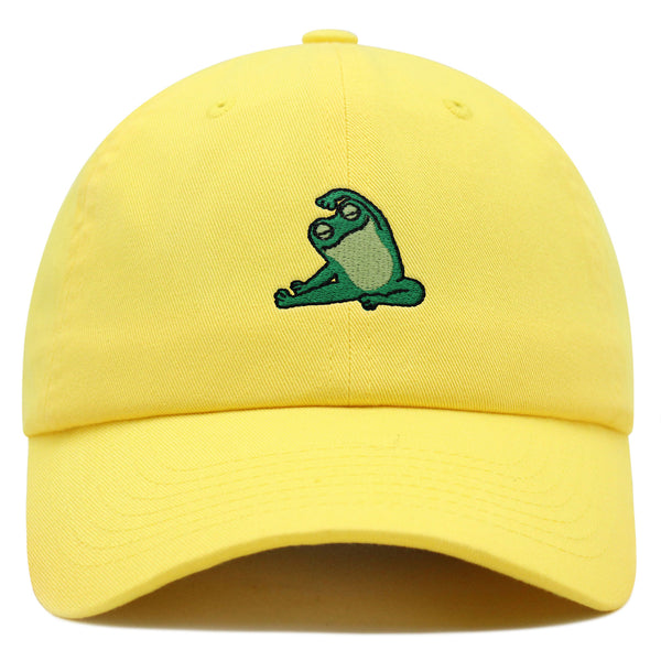 Frog Yoga Premium Dad Hat Embroidered Cotton Baseball Cap Funny Yoga