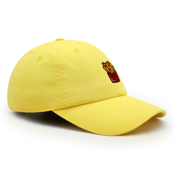 Smiling French Fries Premium Dad Hat Embroidered Baseball Cap Chips Fast Food