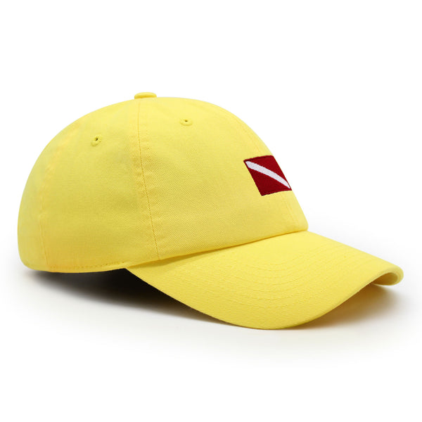 Diving Flag Premium Dad Hat Embroidered Baseball Cap Flag Symbol