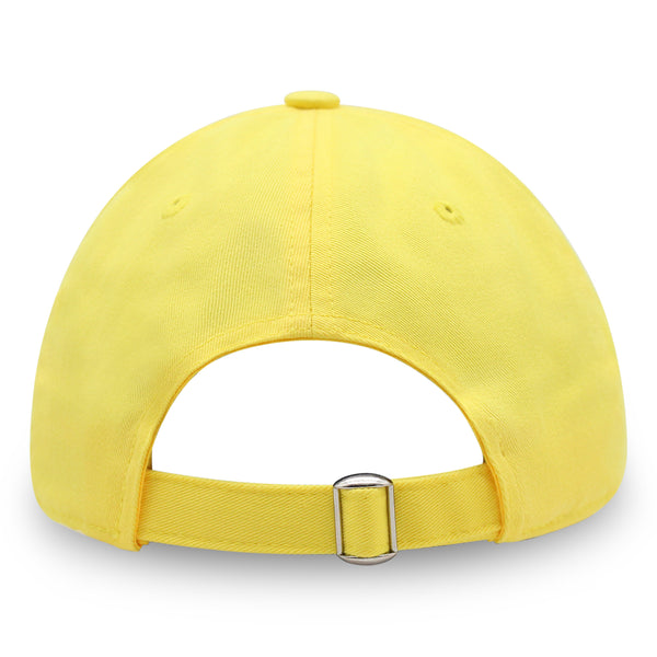 Initial P College Letter Premium Dad Hat Embroidered Cotton Baseball Cap Yellow Alphabet